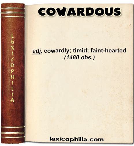 cowardous definition.